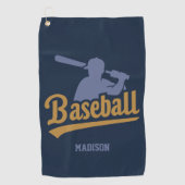 Aangepaste naam & kleur honkbalspeler golfhanddoek (Voorkant)