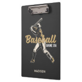 Aangepaste naam & kleur honkbalspeler klembord (Links)