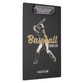 Aangepaste naam & kleur honkbalspeler klembord (Rechts)