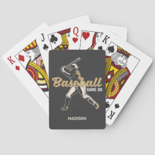 Aangepaste naam & kleur honkbalspeler pokerkaarten