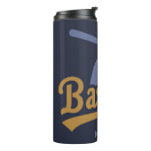 Aangepaste naam & kleur honkbalspeler thermosbeker (Gedraaid links)