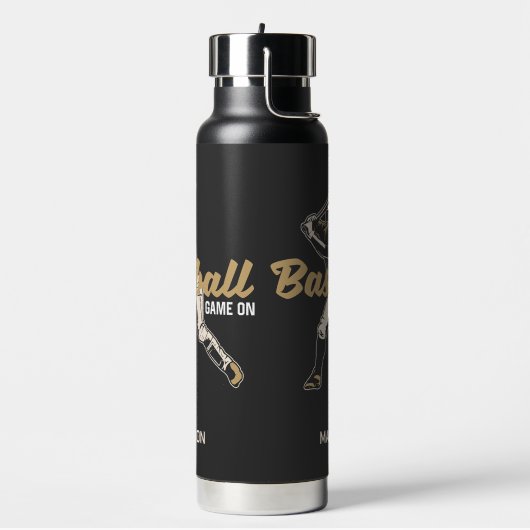 Aangepaste naam & kleur honkbalspeler waterfles (Links)