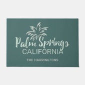 Aangepaste Naam & Kleur Palm Springs California Deurmat (Voorkant)
