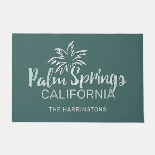 Aangepaste Naam & Kleur Palm Springs California Deurmat