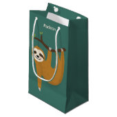 Aangepaste Naam & Kleur Schattigee Luiaard Klein Cadeauzakje (Voorkant Gekanteld)