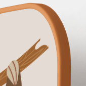 Aangepaste Naam & Kleur Schattigee Luiaard Pickleball Paddle (Links Detail)