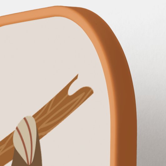 Aangepaste Naam & Kleur Schattigee Luiaard Pickleball Paddle (Links Detail)