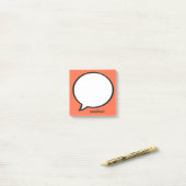 Aangepaste naam & kleur Speech Bubble Post-it® Notes (Op bureau)