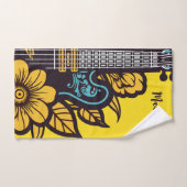 Aangepaste naam & kleur Ukulele Bad Handdoek (Handdoek)