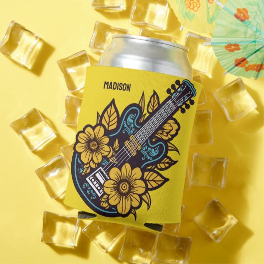 Aangepaste naam & kleur Ukulele Blikjeskoeler (Insitu Zomer)