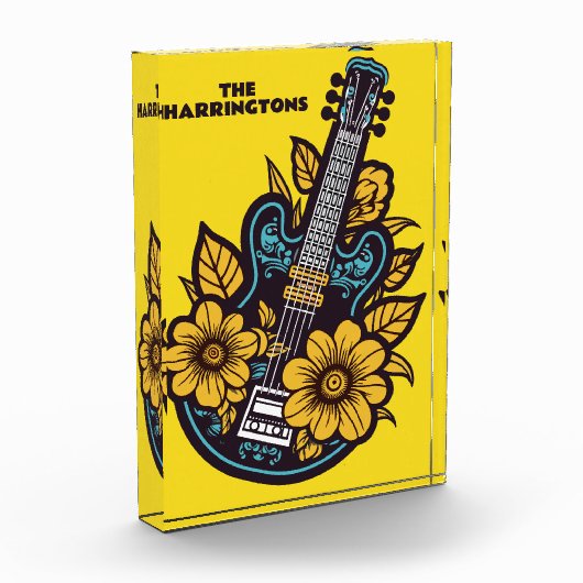 Aangepaste naam & kleur Ukulele Fotoblokken (Links)