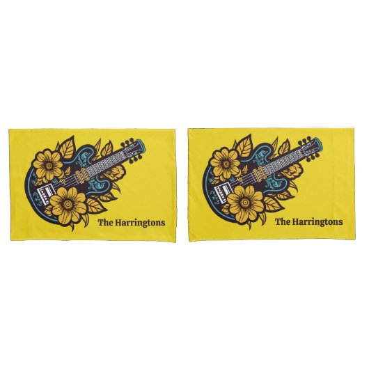 Aangepaste naam & kleur Ukulele Kussensloop (Voorkant-Set)
