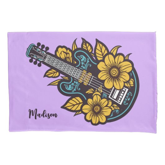 Aangepaste naam & kleur Ukulele Kussensloop (Voorkant)