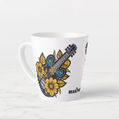 Aangepaste naam & kleur Ukulele Latte Mok (Linkerhoek)