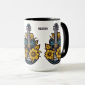 Aangepaste naam & kleur Ukulele Mok (Voorkant rechts)