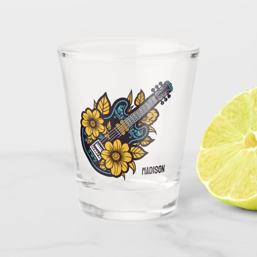 Aangepaste naam & kleur Ukulele Shot Glas (Voorkant)