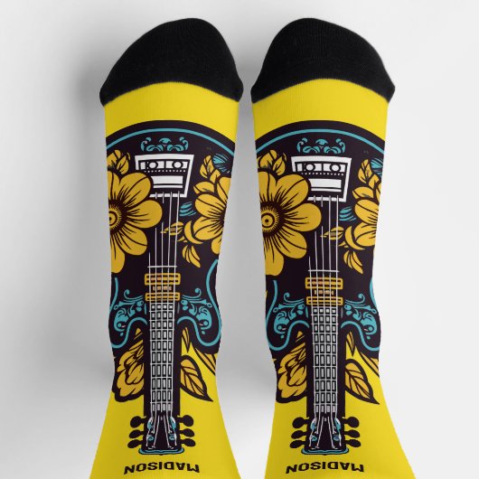 Aangepaste naam & kleur Ukulele Sokken (Top)