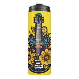 Aangepaste naam & kleur Ukulele Thermosbeker