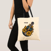 Aangepaste naam & kleur Ukulele Tote Bag (Voorkant (product))