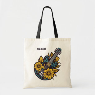 Aangepaste naam & kleur Ukulele Tote Bag