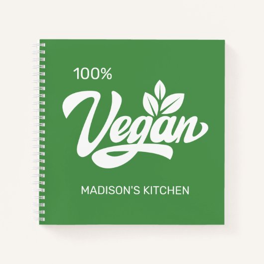 Aangepaste naam & kleur Vegan Notitieboek (Voorkant)