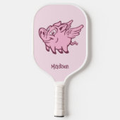Aangepaste Naam & Kleur Vliegend Varken Pickleball Paddle (Achterkant)
