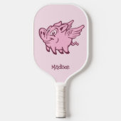 Aangepaste Naam & Kleur Vliegend Varken Pickleball Paddle (Voorkant)