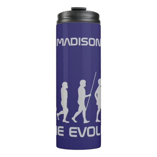 Aangepaste naam & kleur Zombie Evolution tumbler Thermosbeker (Voorkant)