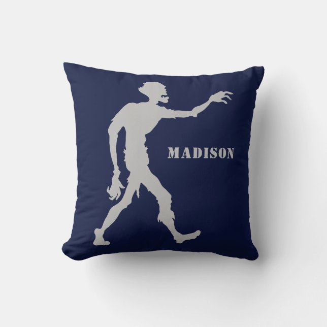 Aangepaste naam & kleur Zombie gooien kussens (Voorkant)