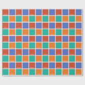 Aangepaste naam Kleurenvierkantjes Cadeaupapier (Vlak)