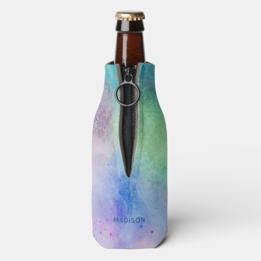 Aangepaste naam Kleurexplosie fleskoeler Flesjeskoeler (Fles Achterkant)