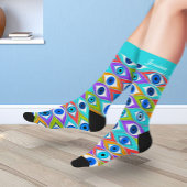 Aangepaste naam - Kleurig patroon van het aambeeld Sokken