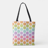 Aangepaste naam Kleurrijk Pastel Dot Patroon Tote Bag (Achterkant)