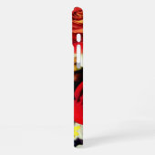 Aangepaste naam kleurrijk Roos Vloervulkaan Bouque iPhone Hoesje (Linkerkant)