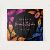 Aangepaste naam kleurrijk Vrijgezellenfeest Wandkleed (Voorkant (horizontaal))