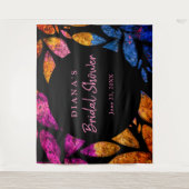 Aangepaste naam kleurrijk Vrijgezellenfeest Wandkleed (Voorkant)