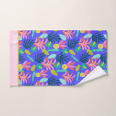 Aangepaste naam kleurrijke bloemrijke blauwe moder handdoek (Handdoek)