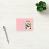 Aangepaste naam Kleurrijke Corgi Pop Art Post-it® Notes (Kantoor)
