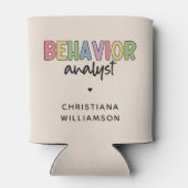 Aangepaste naam Kleurrijke Gedragsanalist Blikjeskoeler (Achterkant)