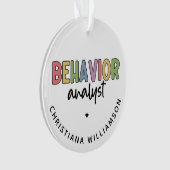 Aangepaste naam Kleurrijke Gedragsanalist Ornament (voorkant)