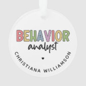 Aangepaste naam Kleurrijke Gedragsanalist Ornament (achterkant)