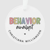 Aangepaste naam Kleurrijke Gedragsanalist Ornament (voorkant)