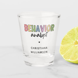 Aangepaste naam Kleurrijke Gedragsanalist Shot Glas