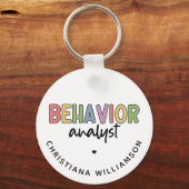 Aangepaste naam Kleurrijke Gedragsanalist Sleutelhanger (Voorkant)