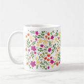 Aangepaste Naam  Kleurrijke Girly Floral Mok (Links)