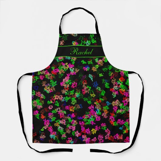 Aangepaste naam: kleurrijke gloed Abstracte patron Schort (Voorkant)