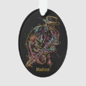 Aangepaste naam Kleurrijke Jazz Player ornament (achterkant)