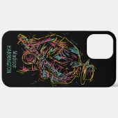 Aangepaste naam Kleurrijke Jazzspeler telefoonhoes Case-Mate iPhone Case (Achterkant / Rechts)