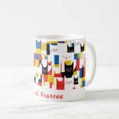 Aangepaste Naam Kleurrijke Kattenpatroon Mok (Voorkant rechts)