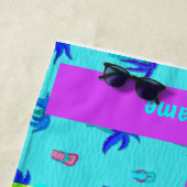 Aangepaste naam kleurrijke moderne zomerhanddoek strandlaken (In situ)